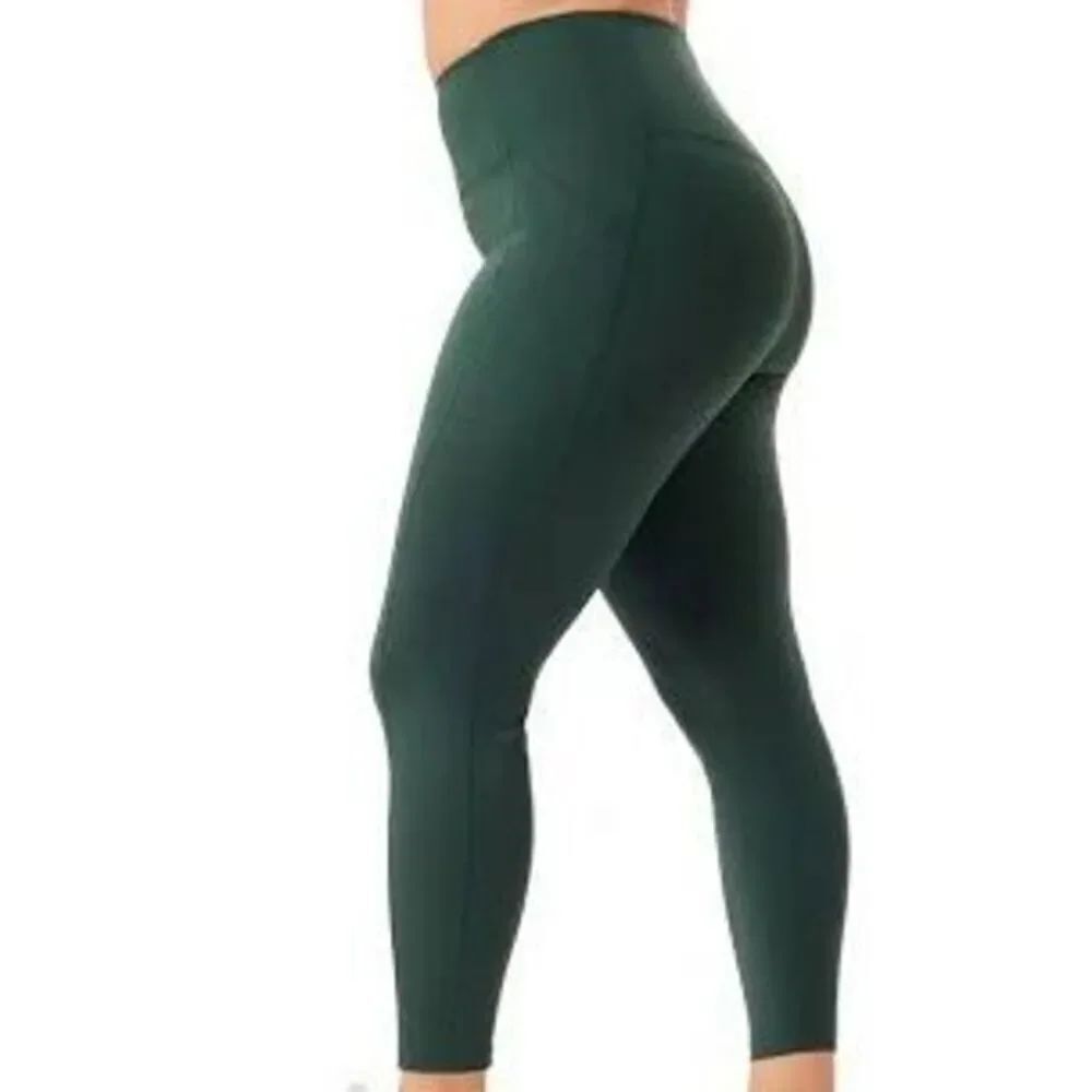 Girlfriend Collective green high waist compression M workout leggings